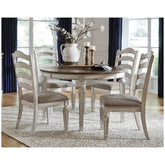 Realyn Dining Table and 4 Chairs Ash-D743D1