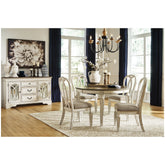 Realyn Dining Table and 4 Chairs Ash-D743D2