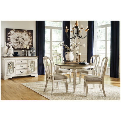 Realyn Dining Table and 4 Chairs Ash-D743D2