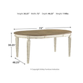 Realyn Dining Extension Table Ash-D743-35