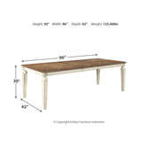 Realyn Dining Extension Table Ash-D743-45