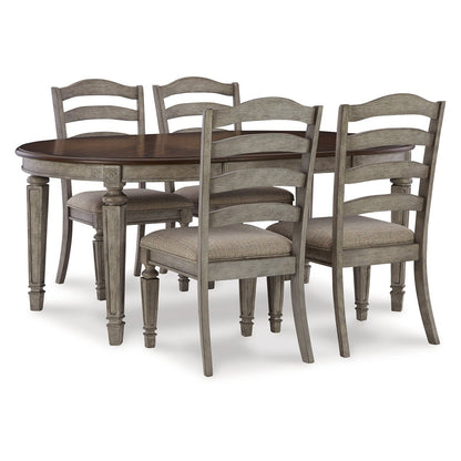 Lodenbay Dining Table and 4 Chairs Ash-D751D1