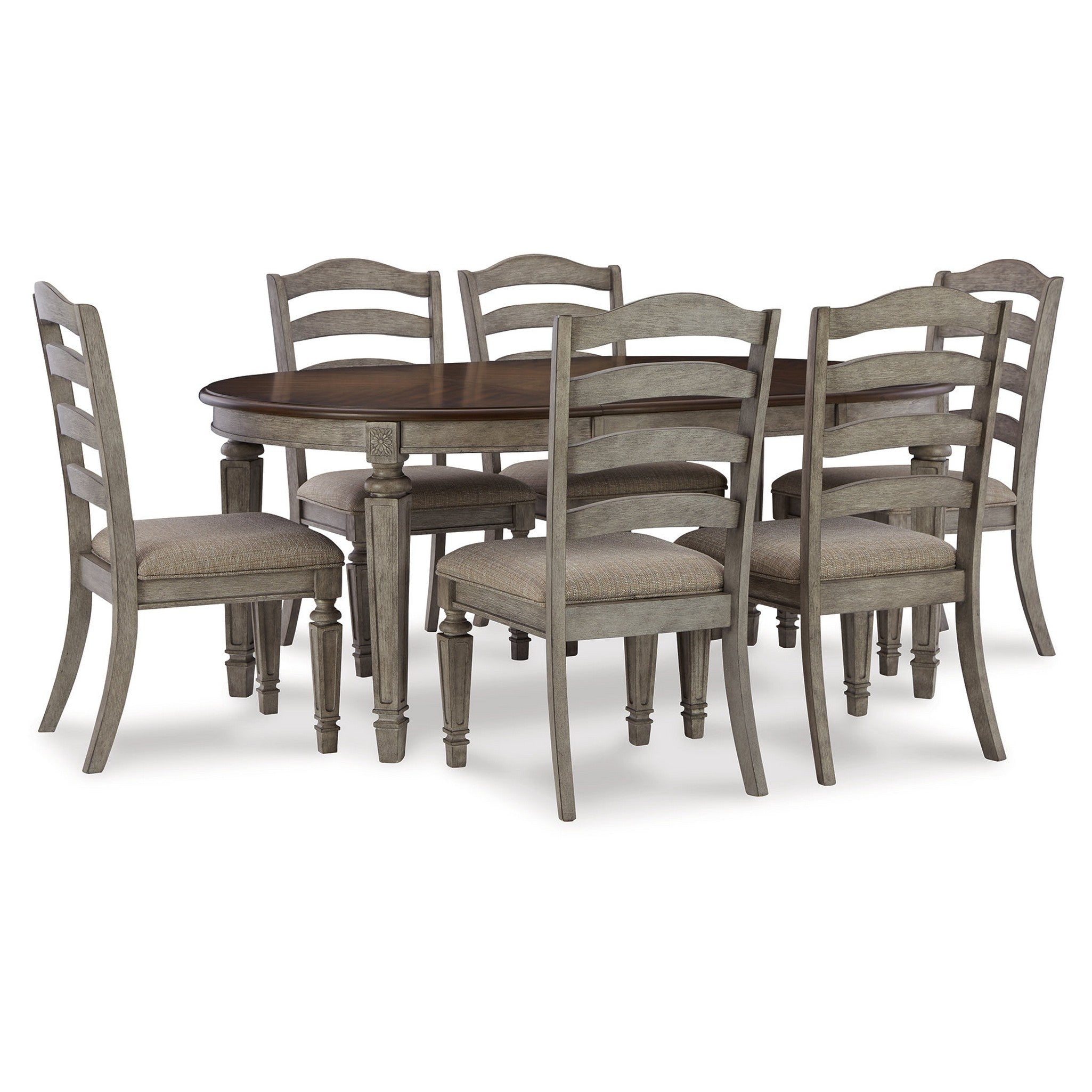 Lodenbay Dining Table and 6 Chairs Ash-D751D2