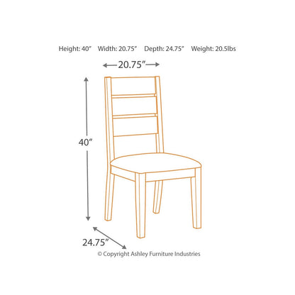 Grindleburg Dining Table and 4 Chairs Ash-D754D2