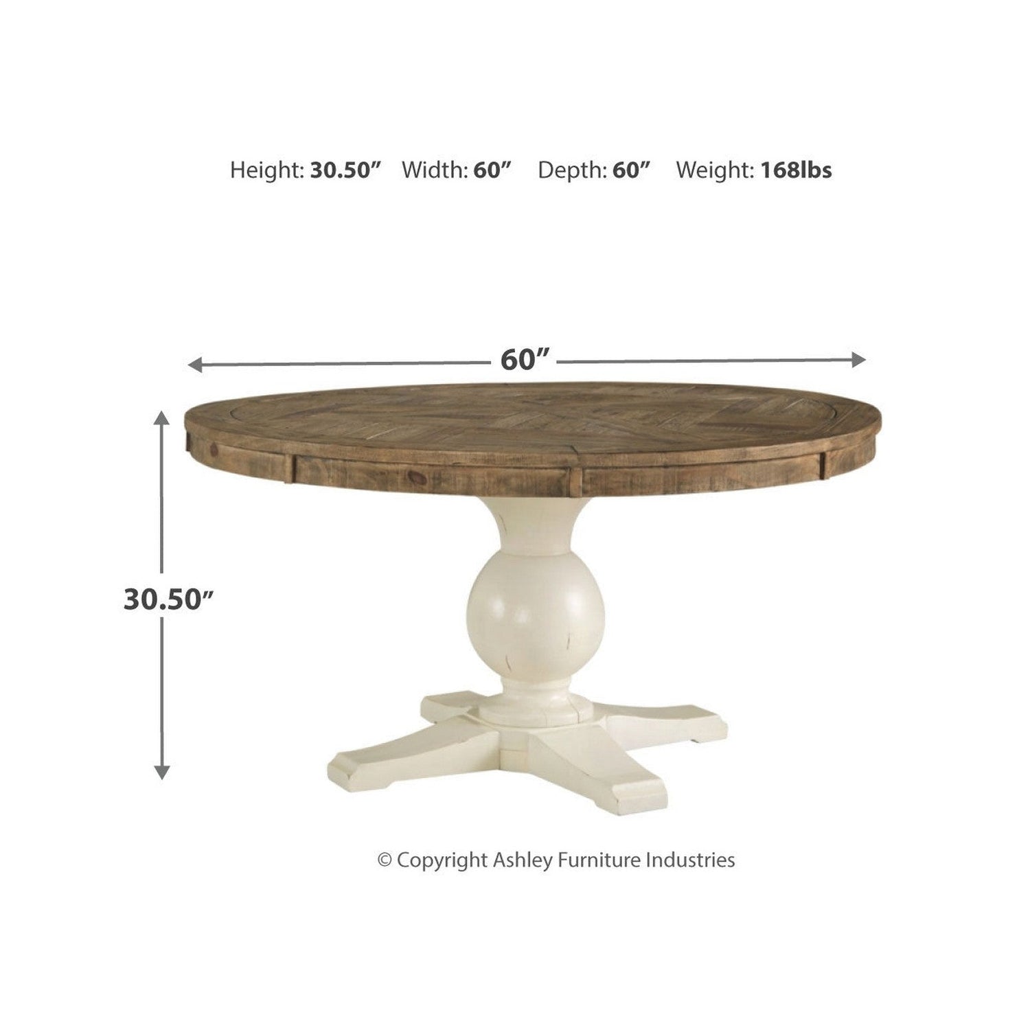 Grindleburg Dining Table and 4 Chairs Ash-D754D2