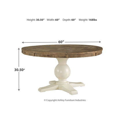Grindleburg Dining Table and 4 Chairs Ash-D754D2