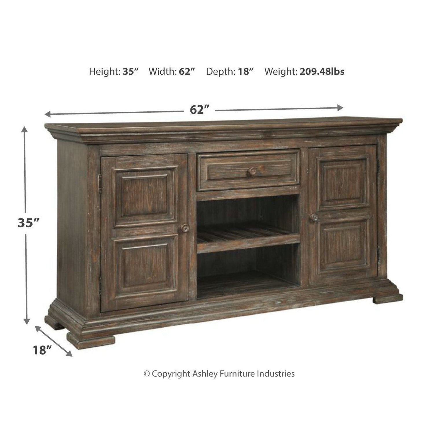 Wyndahl Dining Server Ash-D813-60
