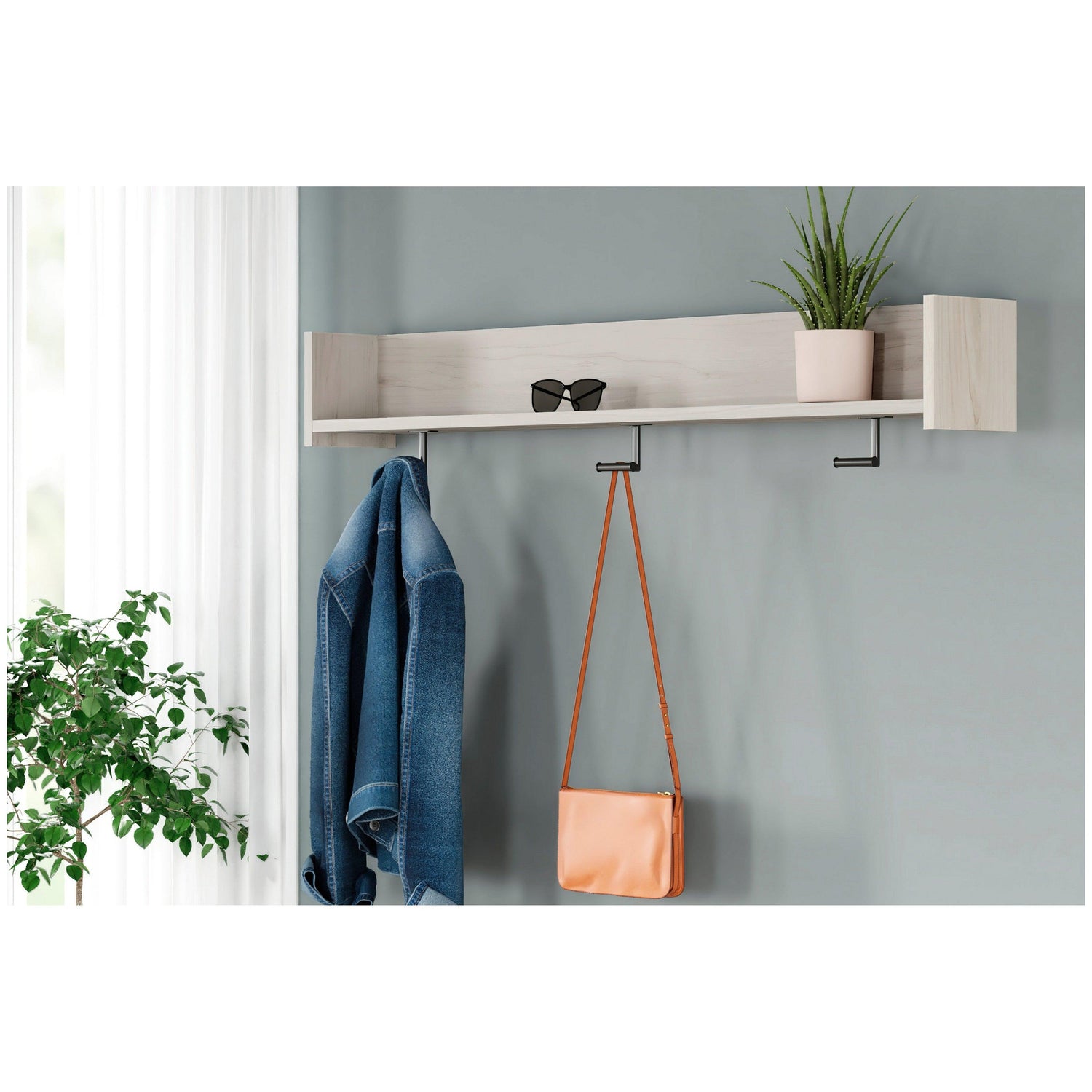 Socalle Wall Mounted Coat Rack with Shelf Ash-EA1864-151