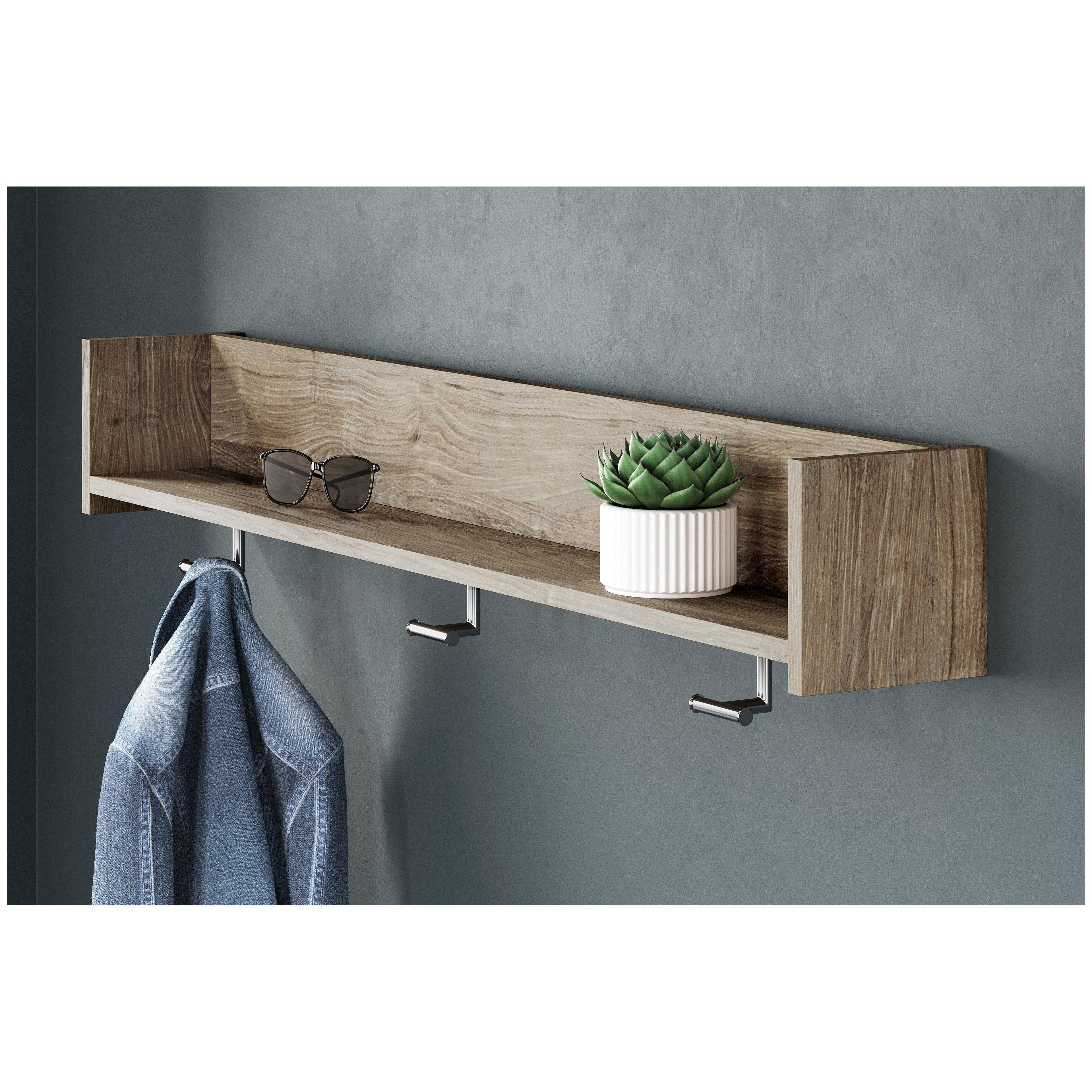 Oliah Wall Mounted Coat Rack with Shelf Ash-EA2270-151