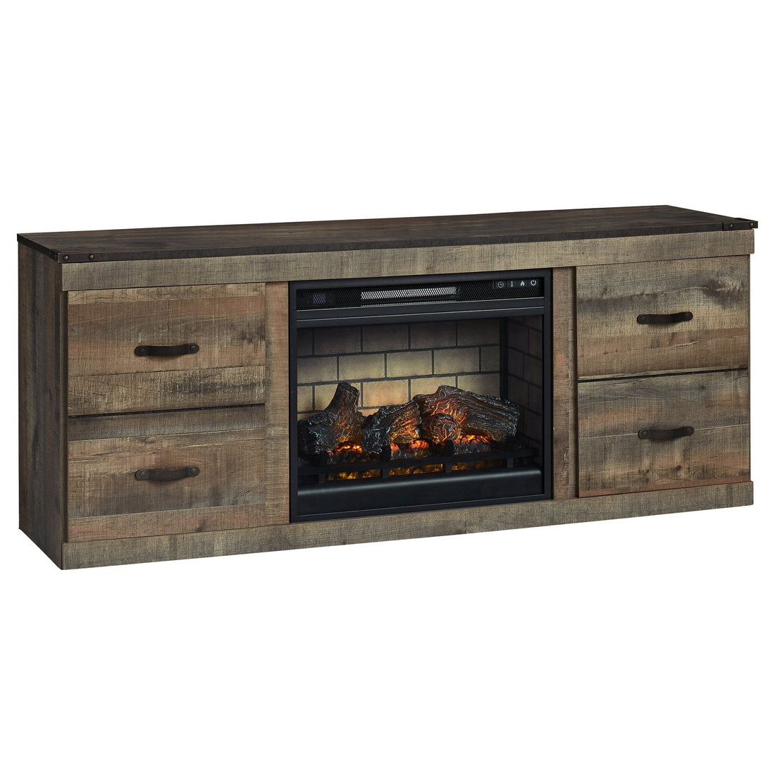 Trinell 60&quot; TV Stand with Electric Fireplace Ash-EW0446W1