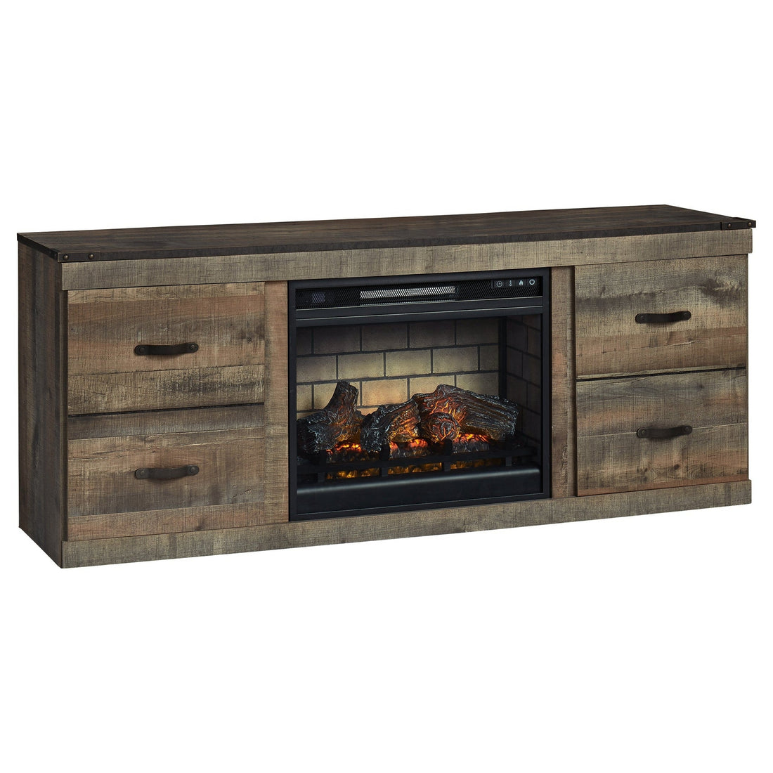 Trinell 60&quot; TV Stand with Electric Fireplace Ash-EW0446W1