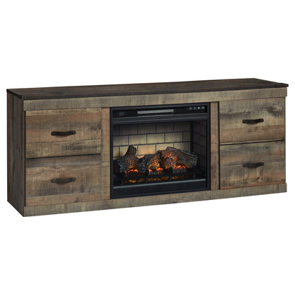 Trinell 4-Piece Entertainment Center with Electric Fireplace Ash-EW0446W3