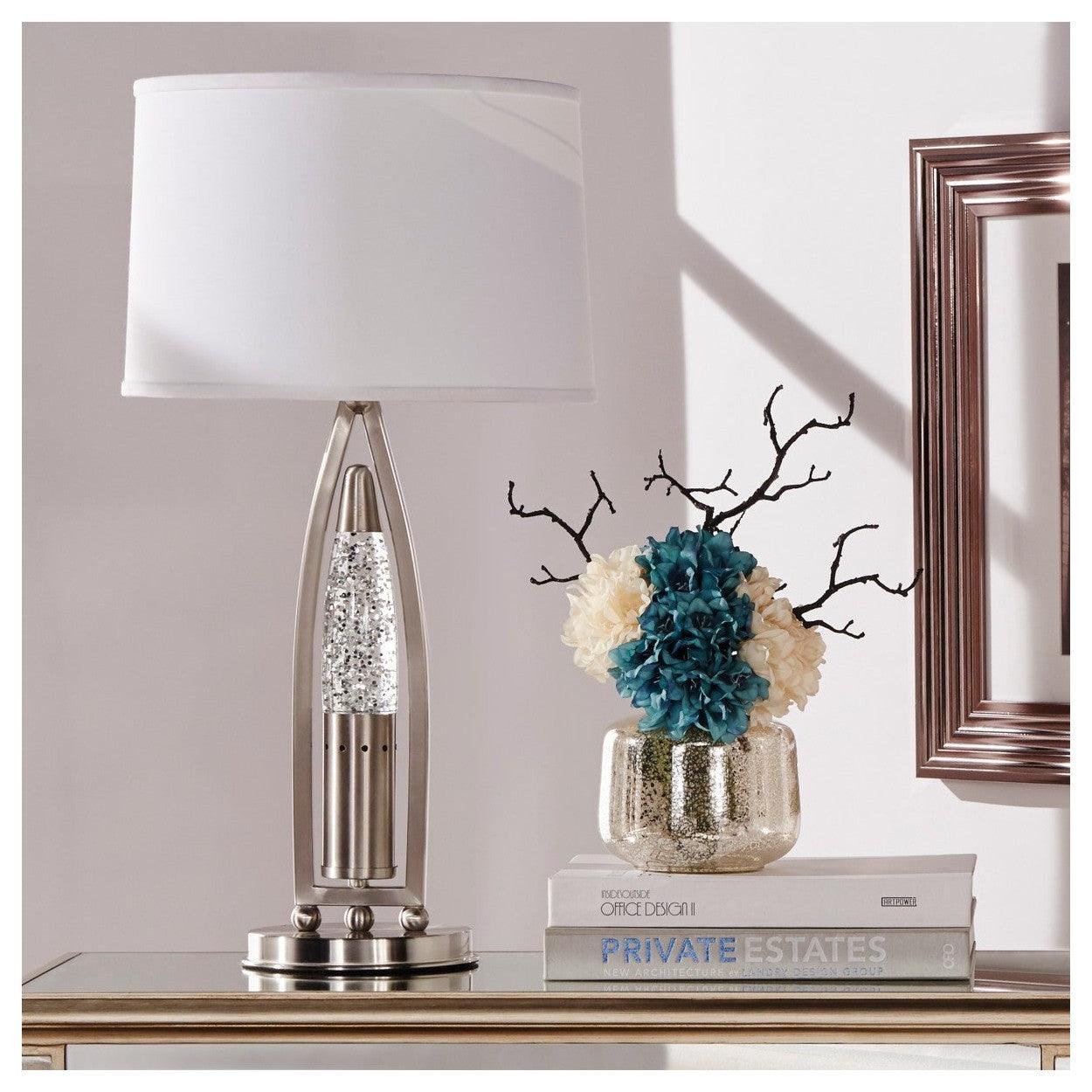 TBL LAMP,WATER DANCING LT,SATIN H10130