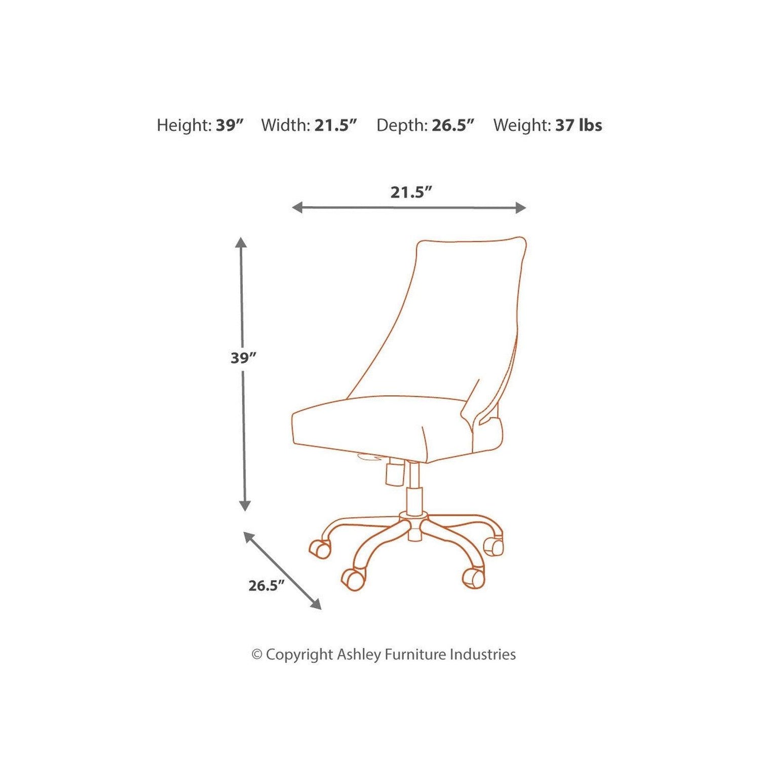Office Chair Program Home Office Desk Chair Ash-H200-07