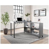 Yarlow Home Office L-Desk Ash-H215-24