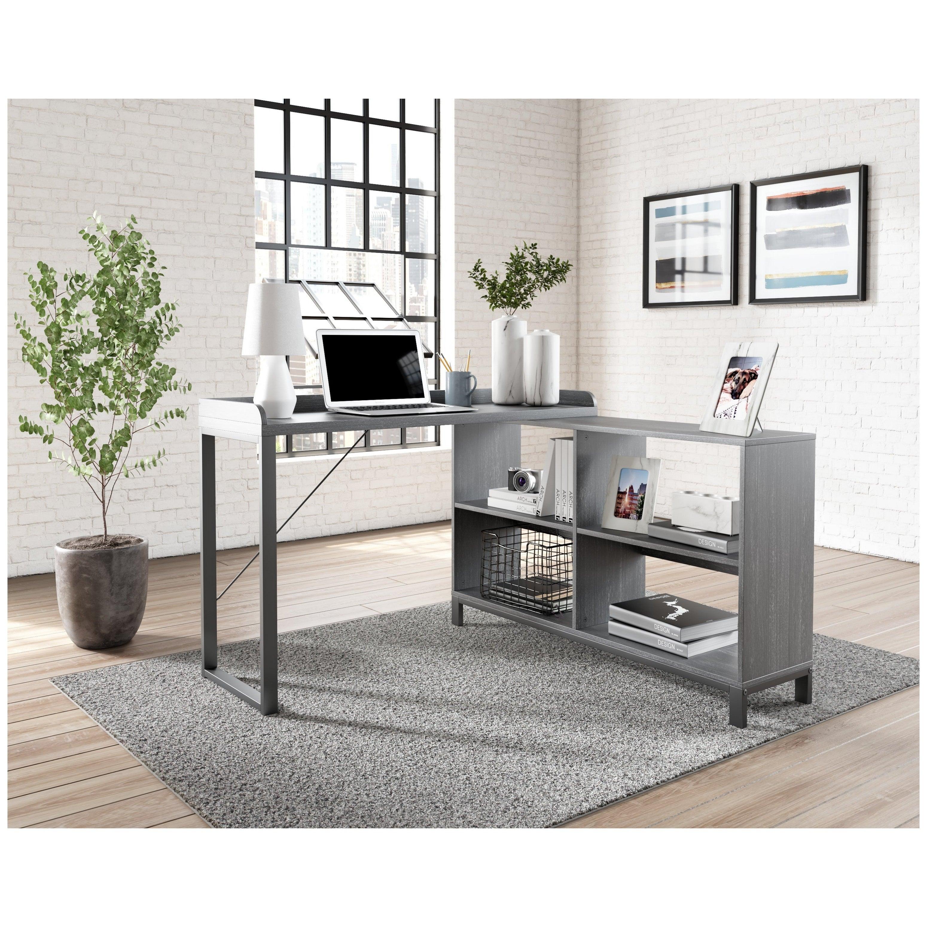 Yarlow Home Office L-Desk Ash-H215-24