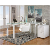 Baraga Home Office L-Desk Ash-H410-24