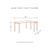 Baraga Home Office L-Desk Ash-H410-24