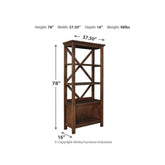 Baldridge 75" Bookcase Ash-H675-17