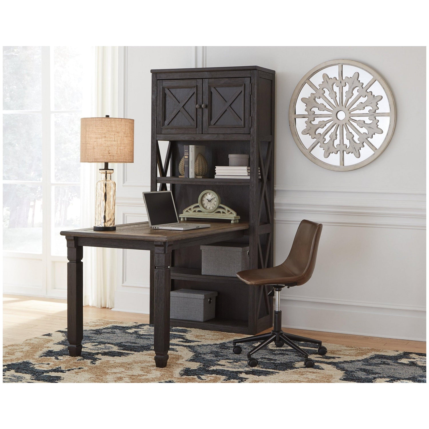 Tyler Creek 74&quot; Bookcase Ash-H736-17