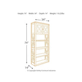 Tyler Creek 74" Bookcase Ash-H736-17