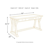 Luxenford 60" Home Office Desk Ash-H741-44
