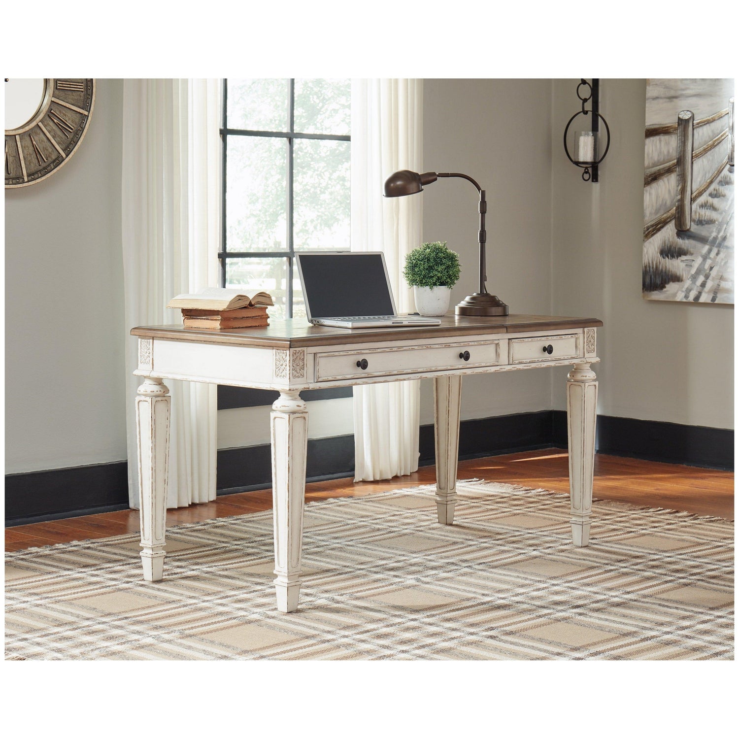 Realyn Home Office Lift Top Desk Ash-H743-134