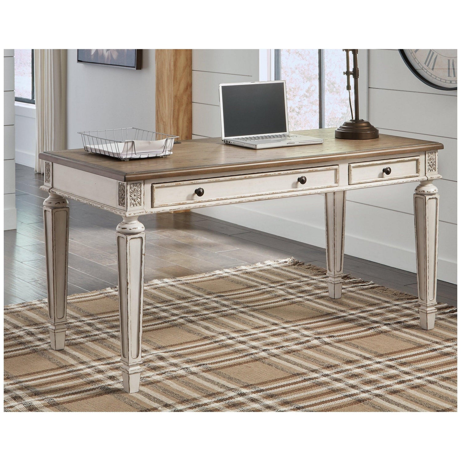 Realyn 60&quot; Home Office Desk Ash-H743-34