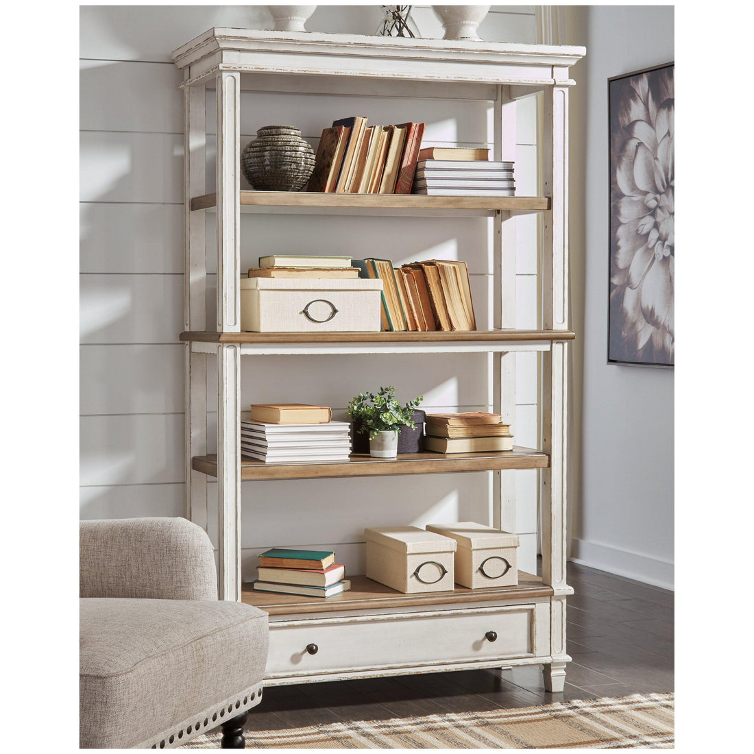 Realyn 75&quot; Bookcase Ash-H743-70