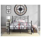 FULL BLACK METAL BED HM1800FBK-1