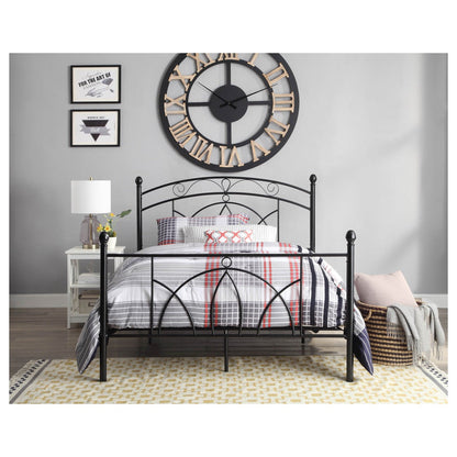 FULL BLACK METAL BED HM1800FBK-1