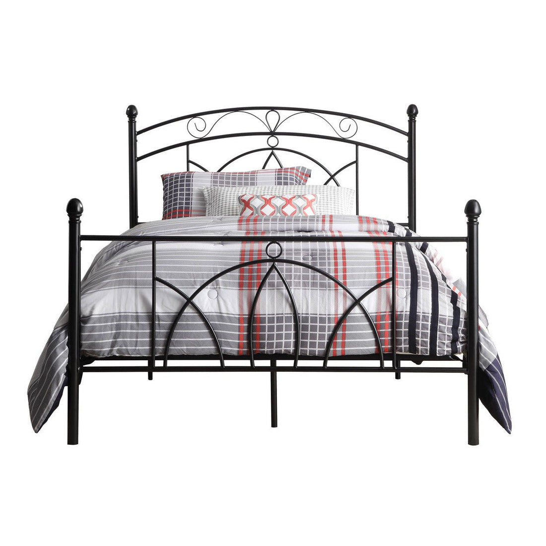 FULL BLACK METAL BED HM1800FBK-1