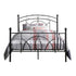 FULL BLACK METAL BED HM1800FBK-1