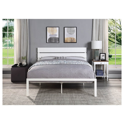 WHITE METAL BED, QUEEN HM1804WH-1