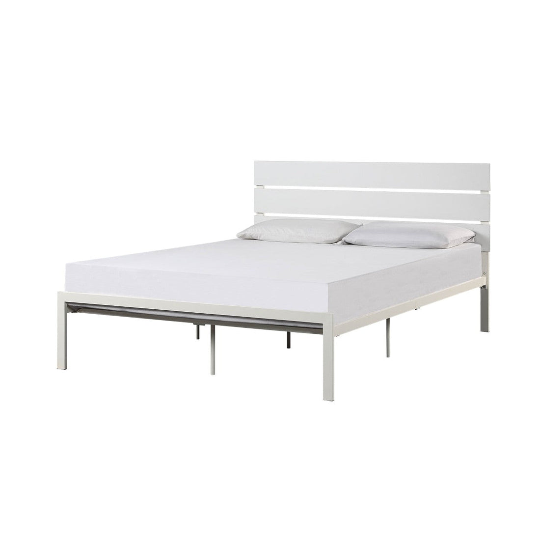 WHITE METAL BED, FULL HM1804WHF-1