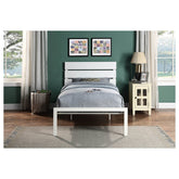 WHITE METAL BED, TWIN HM1804WHT-1