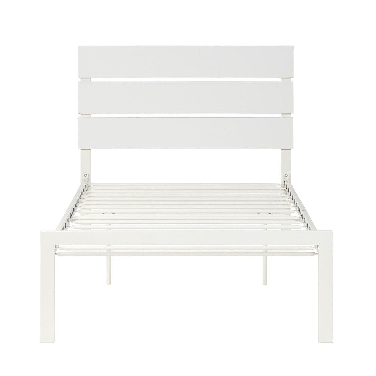 WHITE METAL BED, TWIN HM1804WHT-1