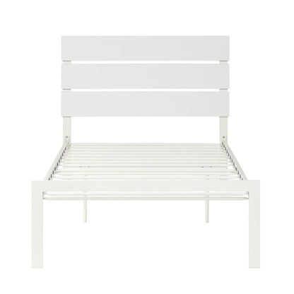 WHITE METAL BED, TWIN HM1804WHT-1