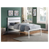 WHITE METAL BED, TWIN HM1804WHT-1