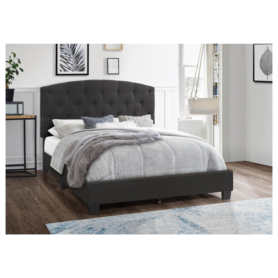 FULL PLATFORM BED IN A BOX, DARK GRAY HM1863DGF-1