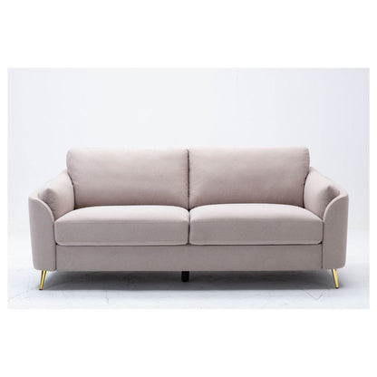 SOFA, BEIGE WITH GOLD METAL LEGS HM5208BE-3