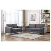 SOFA, DARK GREY WITH GOLD METAL LEGS HM5208DG-3