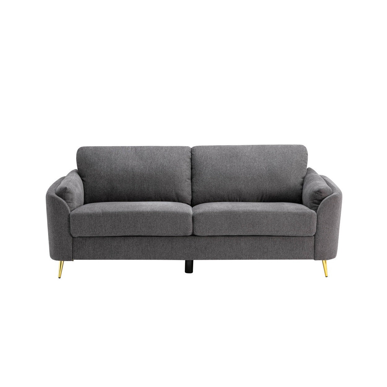 SOFA, DARK GREY WITH GOLD METAL LEGS HM5208DG-3