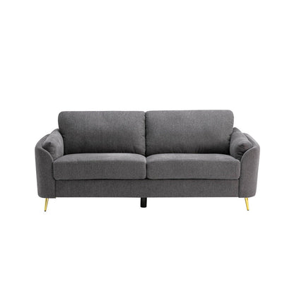 SOFA, DARK GREY WITH GOLD METAL LEGS HM5208DG-3