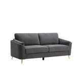 SOFA, DARK GREY WITH GOLD METAL LEGS HM5208DG-3