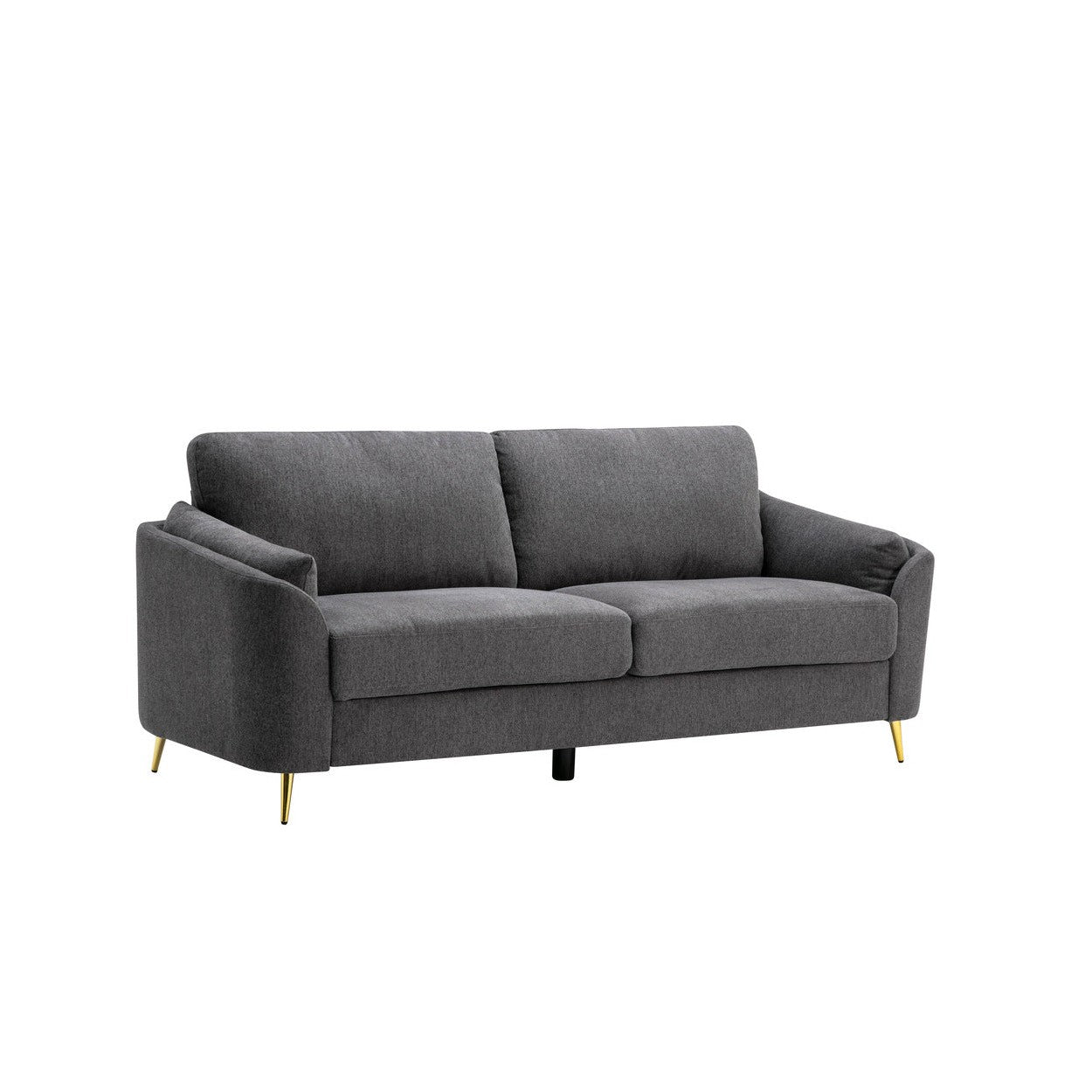 SOFA, DARK GREY WITH GOLD METAL LEGS HM5208DG-3