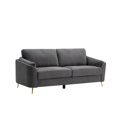 SOFA, DARK GREY WITH GOLD METAL LEGS HM5208DG-3