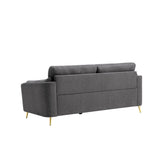 SOFA, DARK GREY WITH GOLD METAL LEGS HM5208DG-3