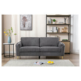 SOFA, DARK GREY WITH GOLD METAL LEGS HM5208DG-3