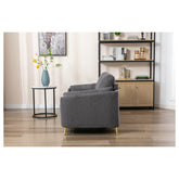 SOFA, DARK GREY WITH GOLD METAL LEGS HM5208DG-3
